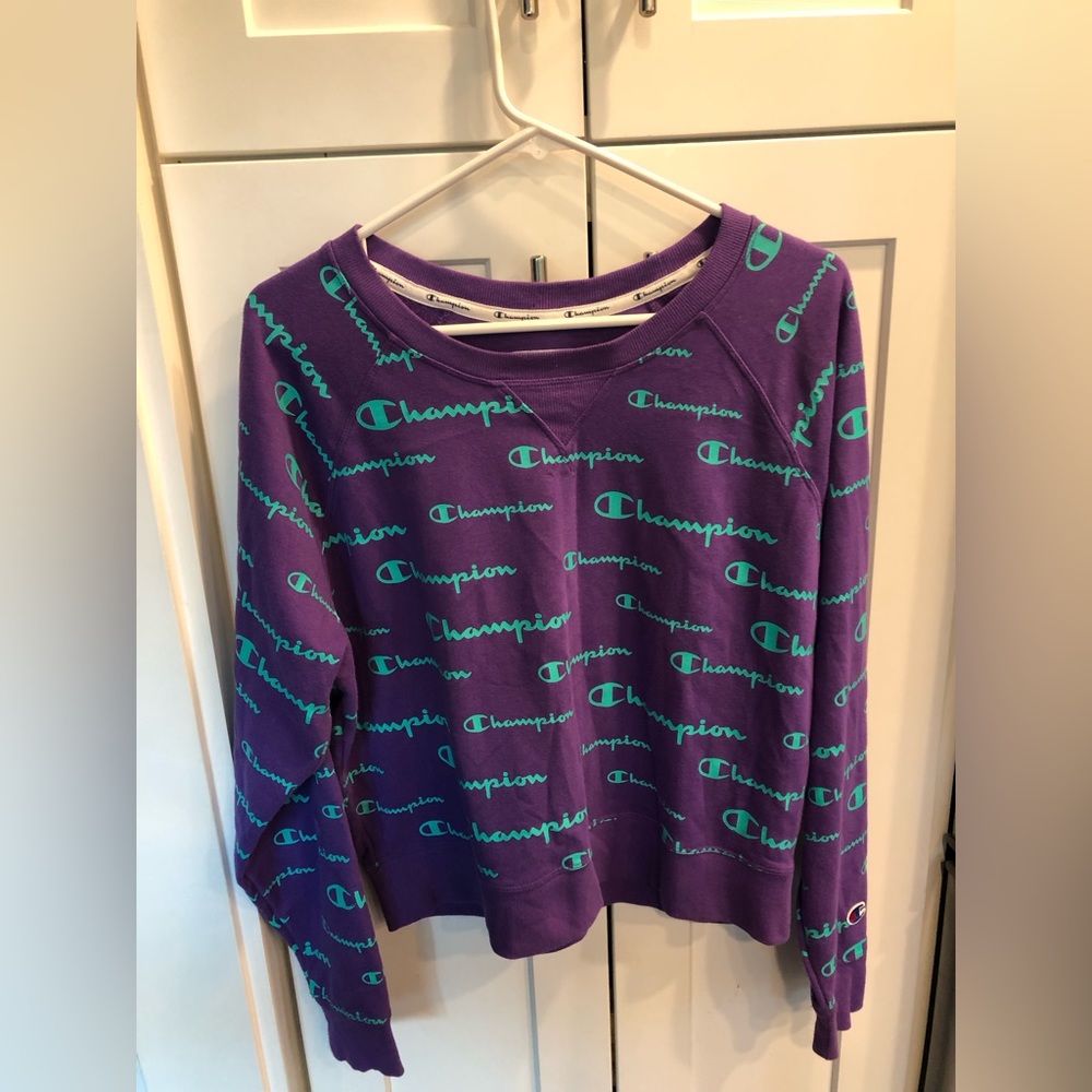Champion Women’s Spellout Sweatshirt (L)